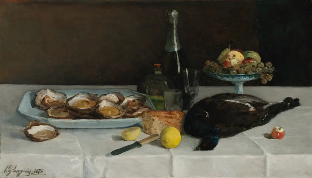 Reproduction du tableau « Nature morte aux huîtres - Paul Gauguin » par Alpha Reproduction en peinture à l’huile