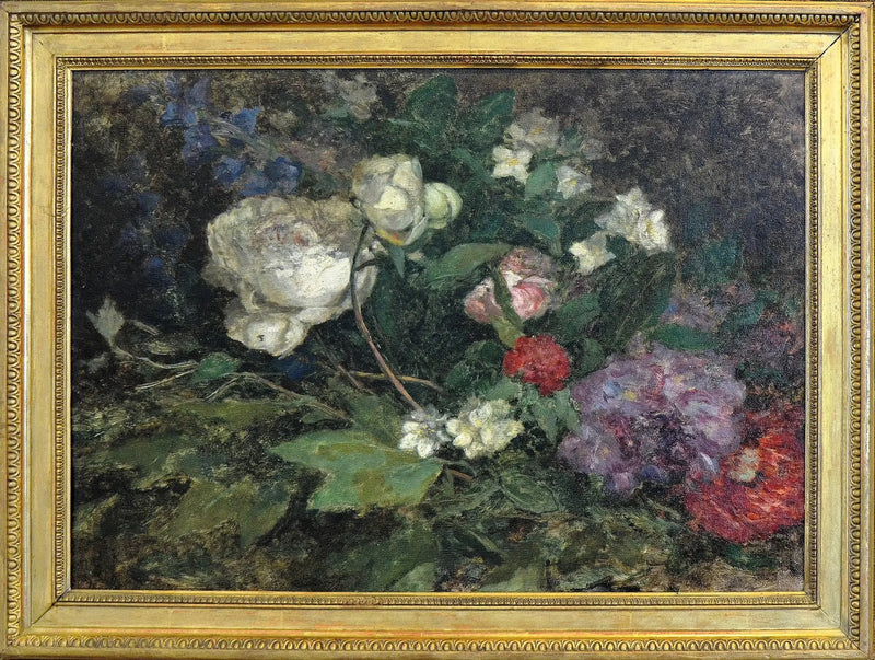 Şakayık ve Seringa ile Natürmort - Eugène Boudin