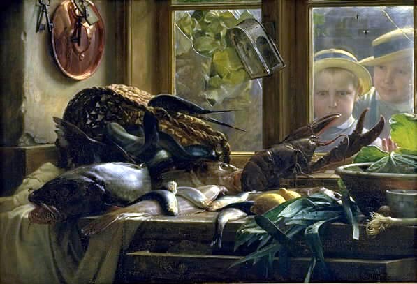 Balıklarla Natürmort - Carl Heinrich Bloch