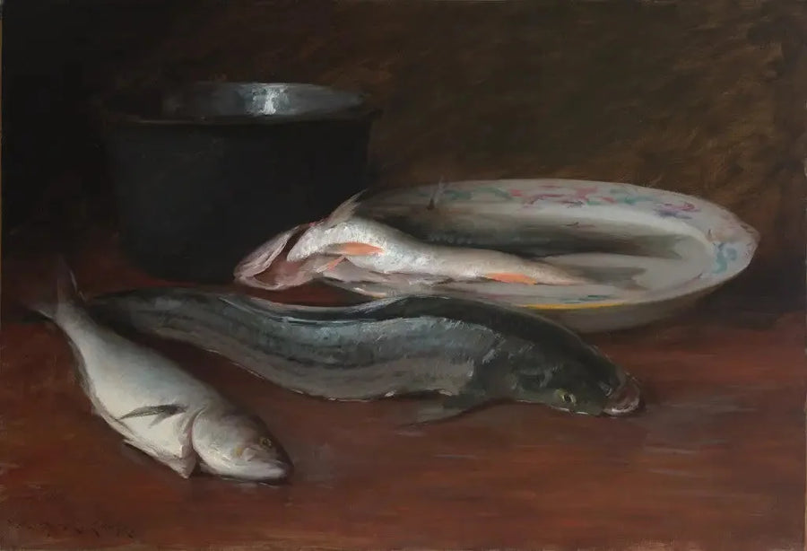 Balıklarla Natürmort - William Merritt Chase
