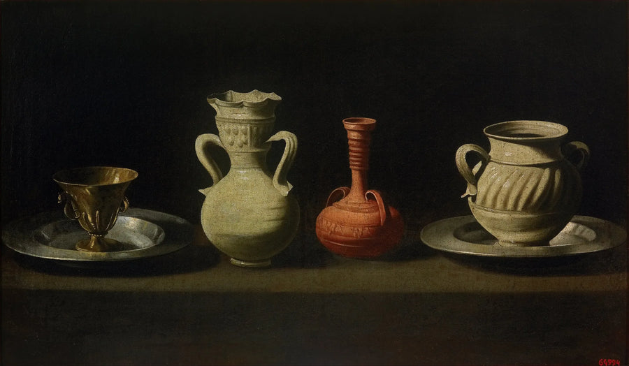 Dört Vazolu Natürmort - Francisco de Zurbarán