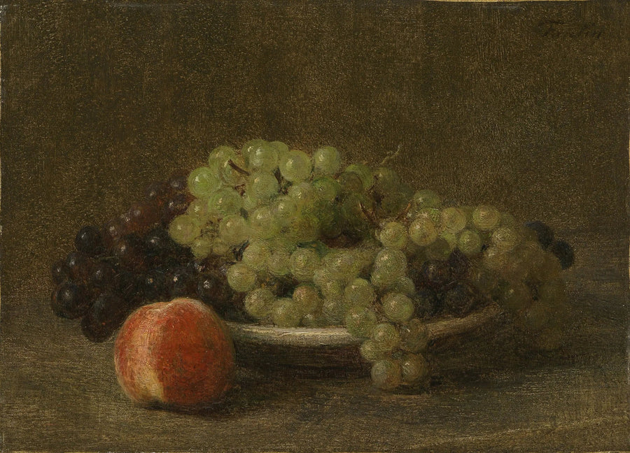 Meyve Tablosu: Üzüm ve Şeftali - Henri Fantin-Latour