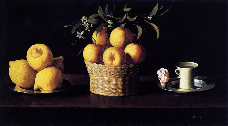 Citrus ve güllerle natürmort - Francisco de Zurbarán