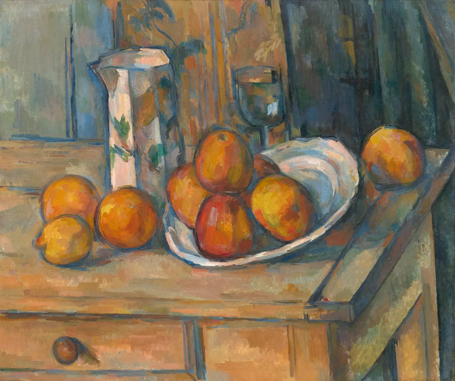 Süt ve meyve sürahisi ile natürmort - Paul Cézanne