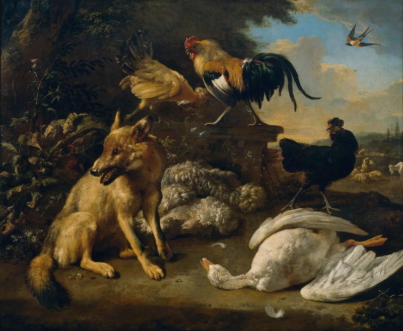 Hayvanlarla Natürmort - Melchior de Hondecoeter
