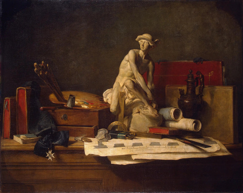 Doğa Manzarası ve Sanat Aletleri ile - Jean Simeón Chardin