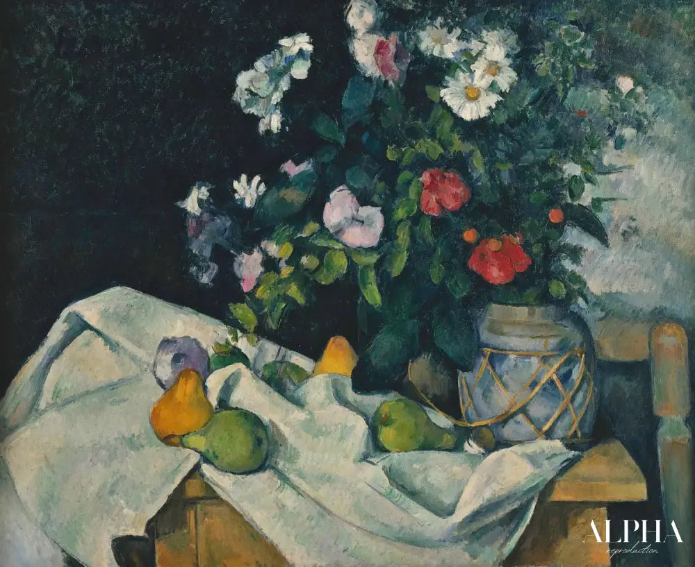 Nature morte avec des fleurs - Paul Cézanne - Reproductions de tableaux et peintures haut de gamme