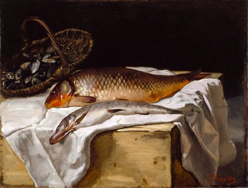 Balık ile Natürmort - Frédéric Bazille