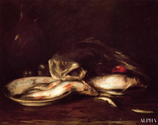 Still Life with Fish - William Merritt Chase - Reproductions de tableaux et peintures haut de gamme