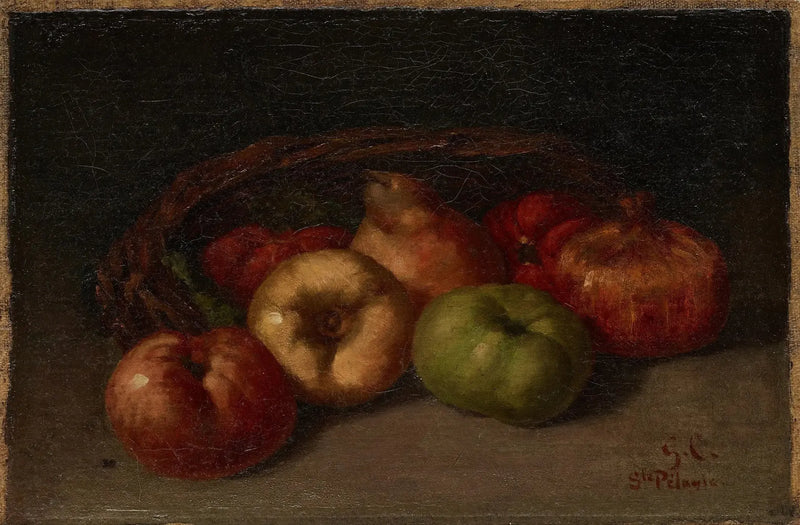 Natürmort elmalar, armutlar ve narlar - Gustave Courbet