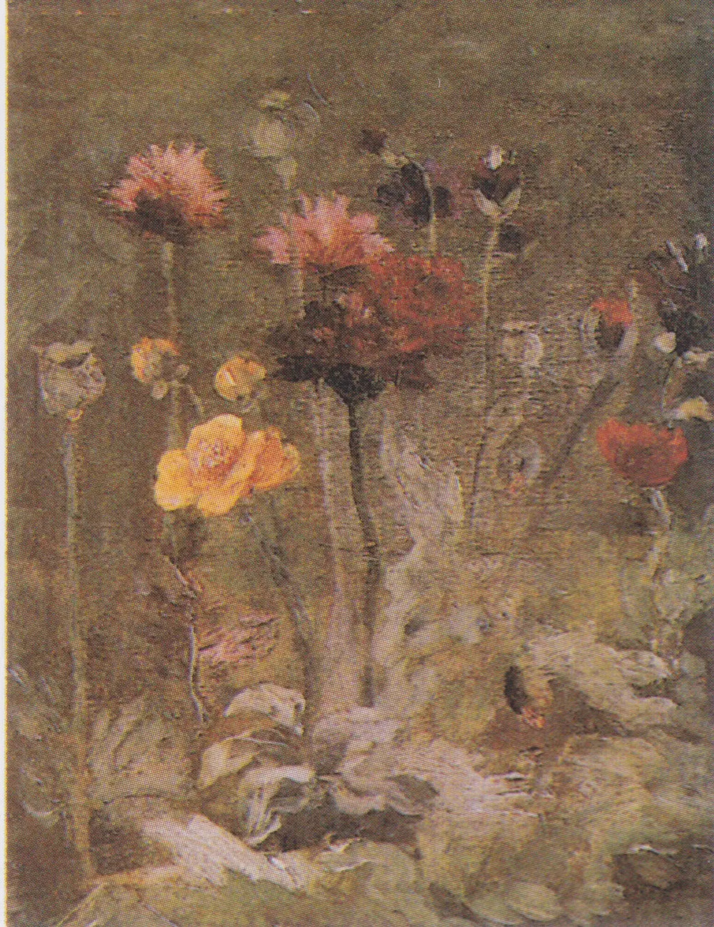 Reproduction du tableau « Nature morte avec scabieuse et renoncule - Vincent van Gogh » par Alpha Reproduction en peinture à l’huile