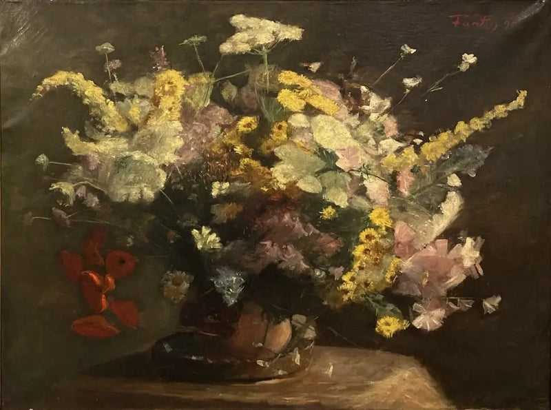 Natürmort: kadifemsi çiçekler - Henri Fantin-Latour
