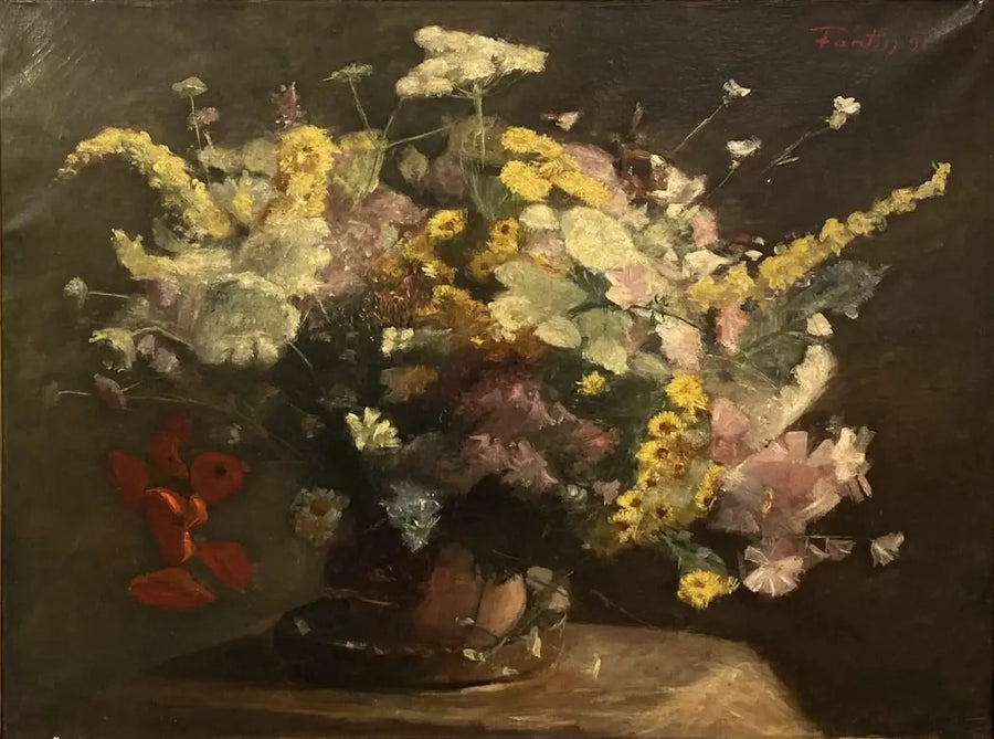 Natürmort: kadifemsi çiçekler - Henri Fantin-Latour