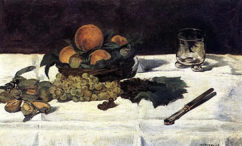 Natürmort: bir masada meyveler - Édouard Manet