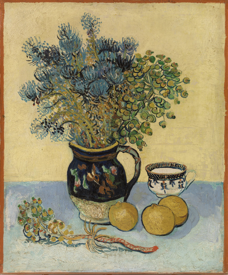 Doğa ölüsü: yabani çiçeklerle majolik - Vincent van Gogh