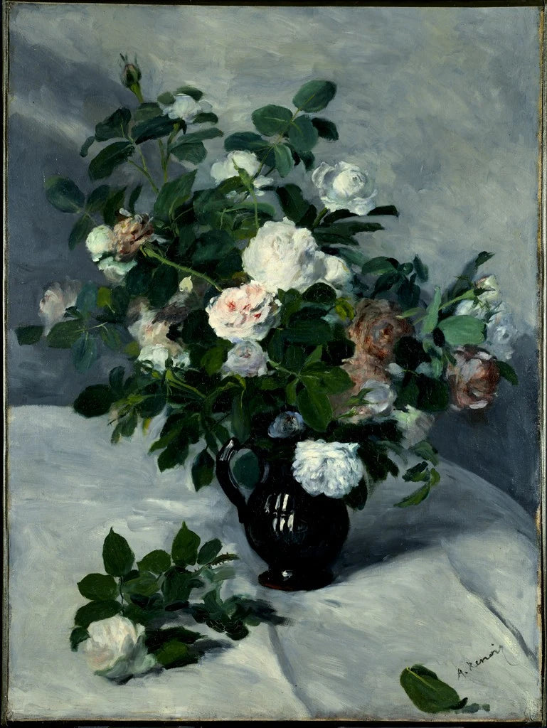 Gül ile Natürmort - Pierre-Auguste Renoir