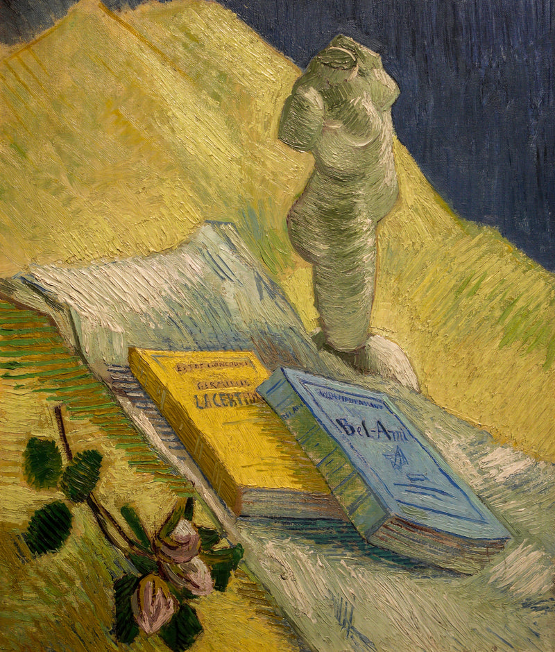 Alçı heykelcikli ve iki romanlı natürmort - Vincent van Gogh