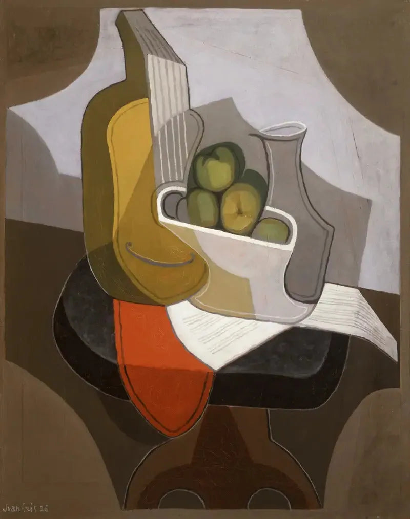 Doğa Manzarası: Kırmızı Masa Örtüsüyle Masa - Juan Gris