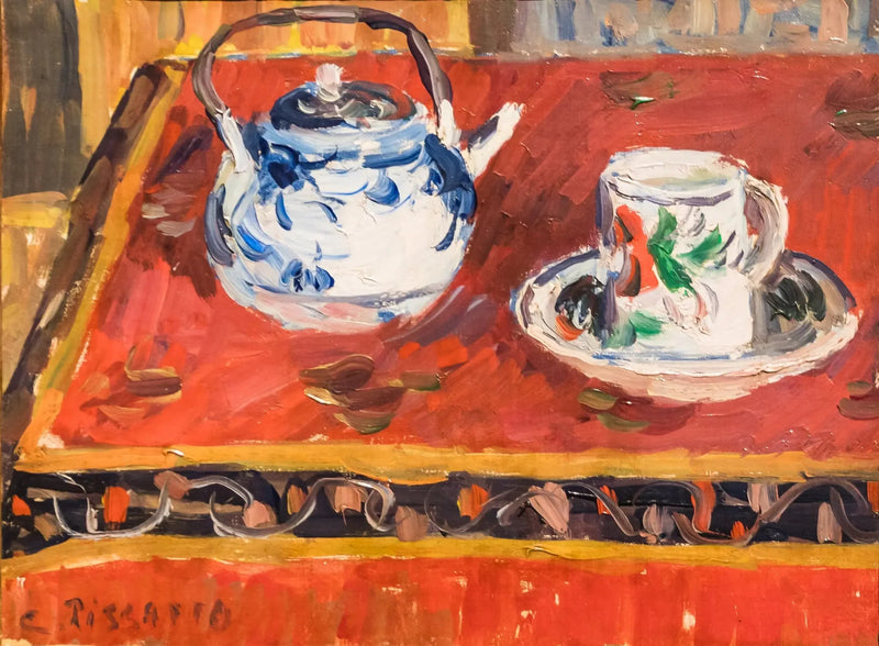 Natürmort, fincan ve demlik - Camille Pissarro