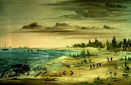 Texas kıyısında Aimable'nin batışı. 1685 - George Catlin