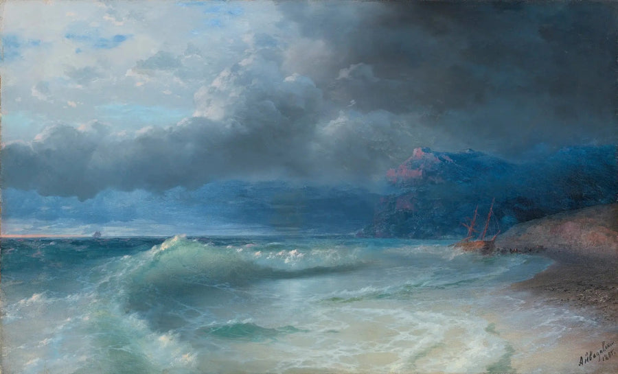 Fırtınalı bir sabahın batması - Ivan Aïvazovski