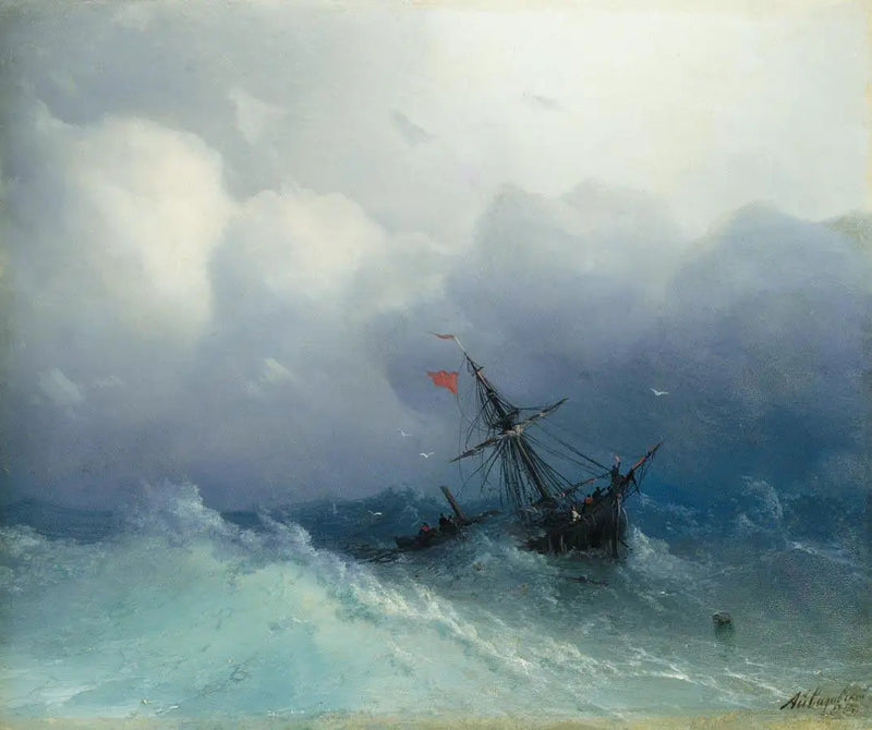 Kızgın Deniz Üzerinde Bir Deniz Fırtınası - Ivan Aïvazovski