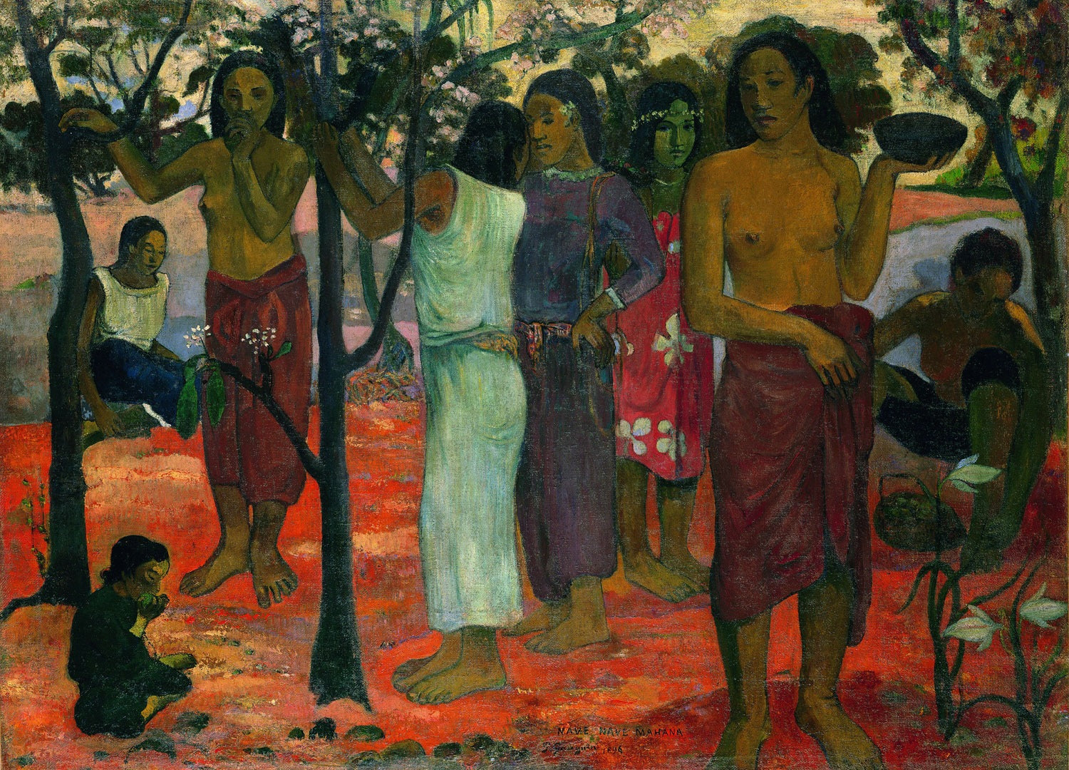 Reproduction du tableau « Nave Nave Mahana - Paul Gauguin » par Alpha Reproduction en peinture à l’huile