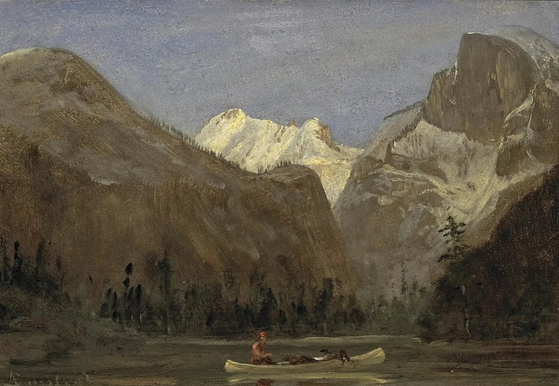 Yosemite vadisinde gezinme, uzakta Half Dome ile - Albert Bierstadt