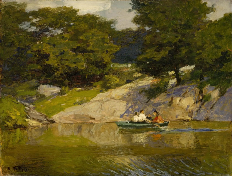 Central Park'ta Yelkenli Tekneler - Edward Henry Potthast