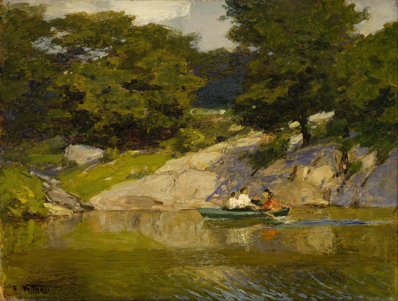 Central Park'ta Yelkenli Tekneler - Edward Henry Potthast