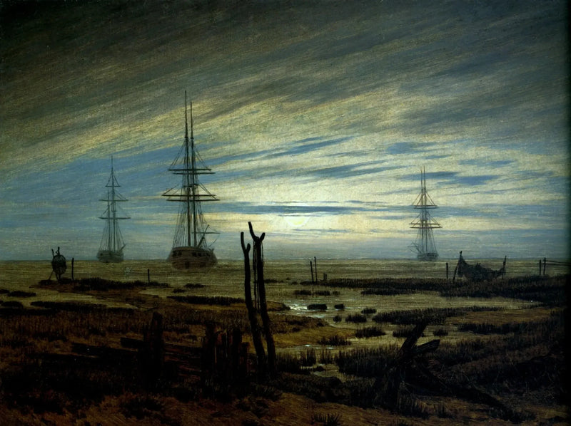 Demirlemiş Gemiler - Caspar David Friedrich