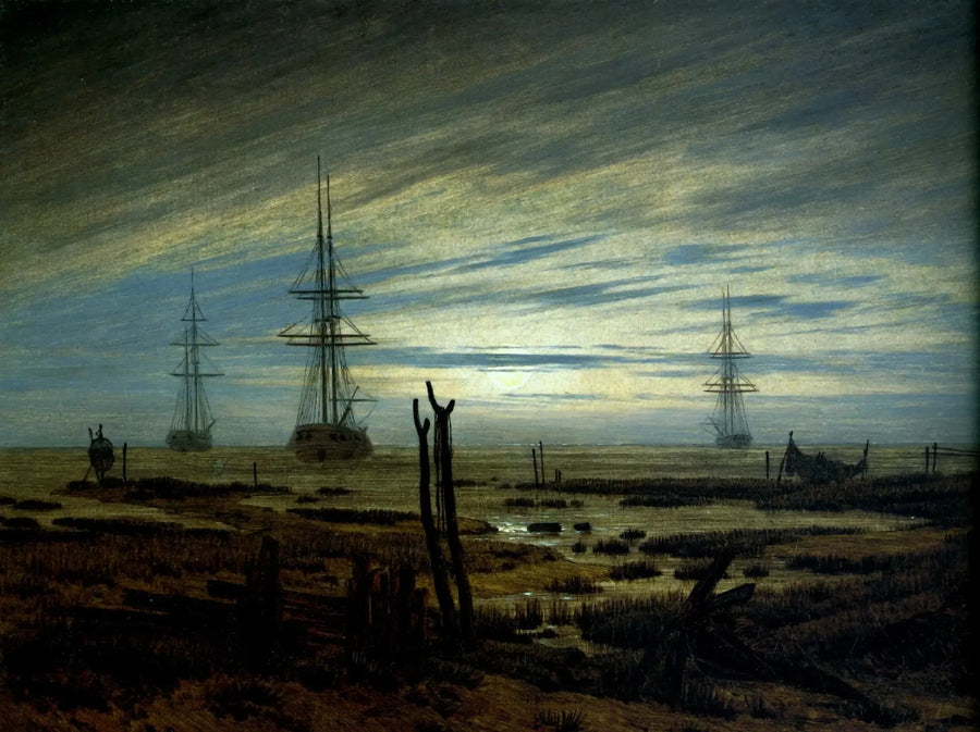 Demirlemiş Gemiler - Caspar David Friedrich