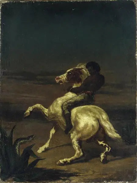 Nègre à cheval - Théodore Géricault image 1 copie de tableau peinte à la main