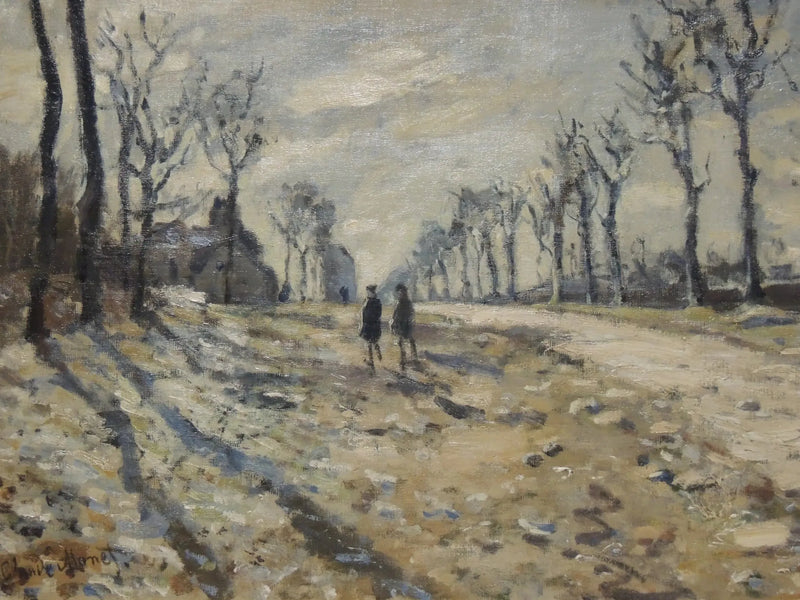 Gün batımında güneşte kar - Claude Monet