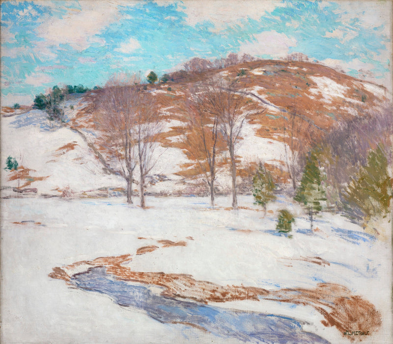 Neige dans les contreforts - Willard Metcalf
