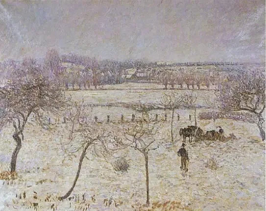 Éragny'de Kar ve Buz - Camille Pissarro