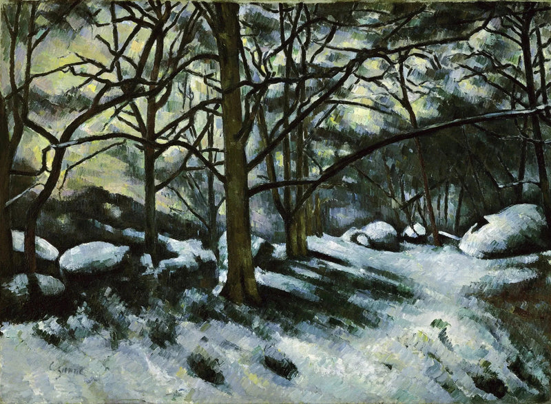 Fontainebleau'da Erimekte Olan Kar - Paul Cézanne