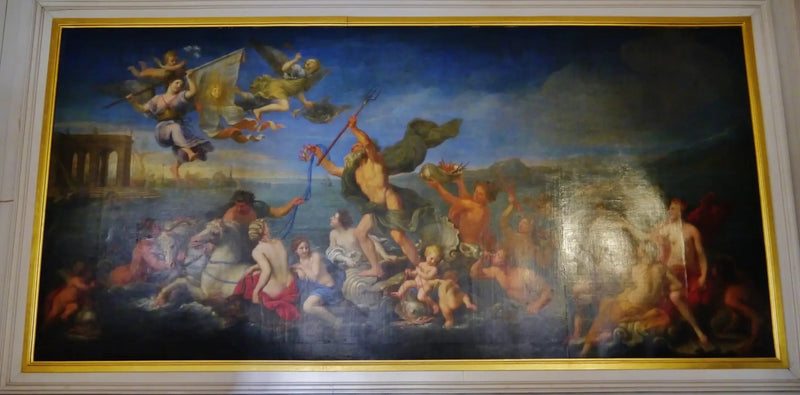 Neptune, zenginliklerini Fransa'ya sunuyor. Louis XIV'e Anıtsal - Pierre Mignard
