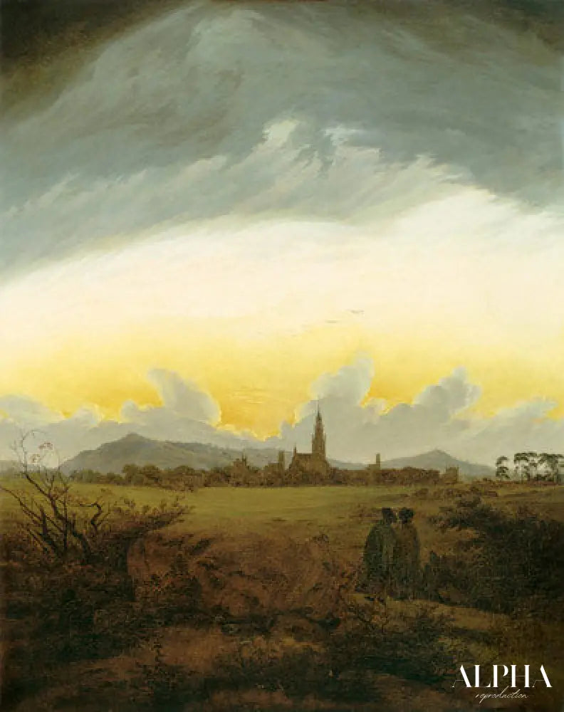 Neubrandebourg dans le brouillard de matin - Caspar David Friedrich - Reproductions de tableaux et peintures haut de gamme