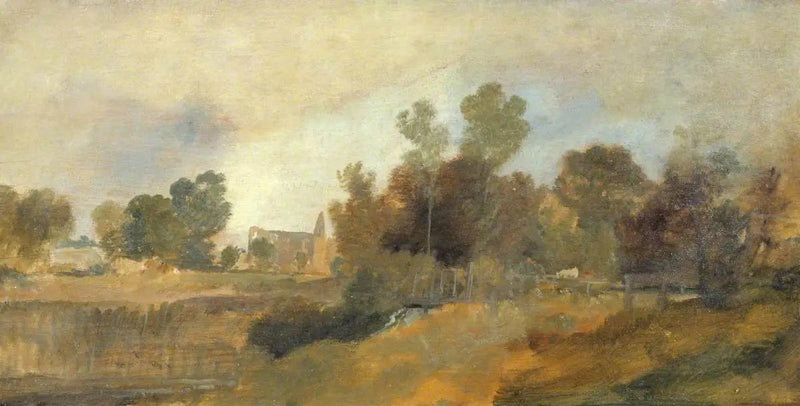 Wey Nehri'ndeki Newark Abbey - J. M. W. Turner