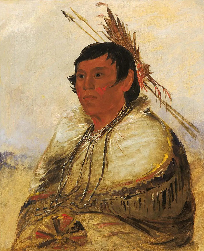 Ni-a-có-mo, Ayakla Sabitle, cesur - George Catlin