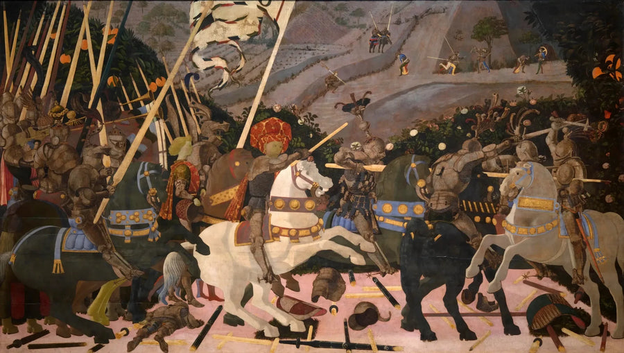 Niccolo Mauruzi da Tolentino ordusunun başında - Paolo Uccello