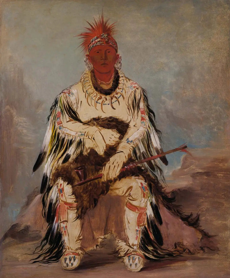 No-wáy-ke-súg-gah, İkiye birden vuran, cesur - George Catlin