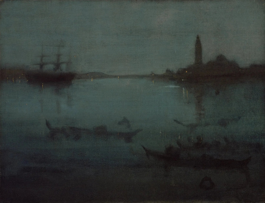 Mavi ve Gümüşte Gece: Lagün, Venedik - James Abbott McNeill Whistler