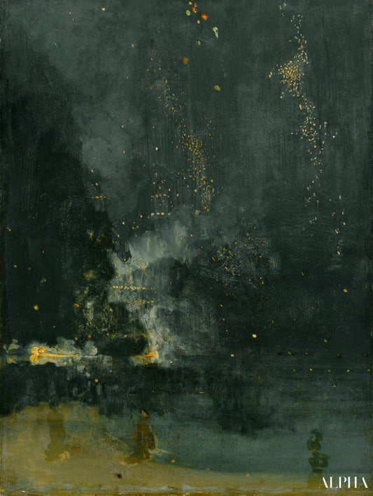 Nocturne en noir et or - La fusée qui tombe - James Abbott McNeill Whistler - Reproductions de tableaux et peintures haut de gamme