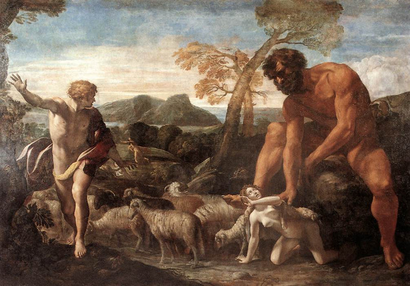 Norandino ve Lucina, Ogre tarafından keşfedildi - Giovanni Lanfranco