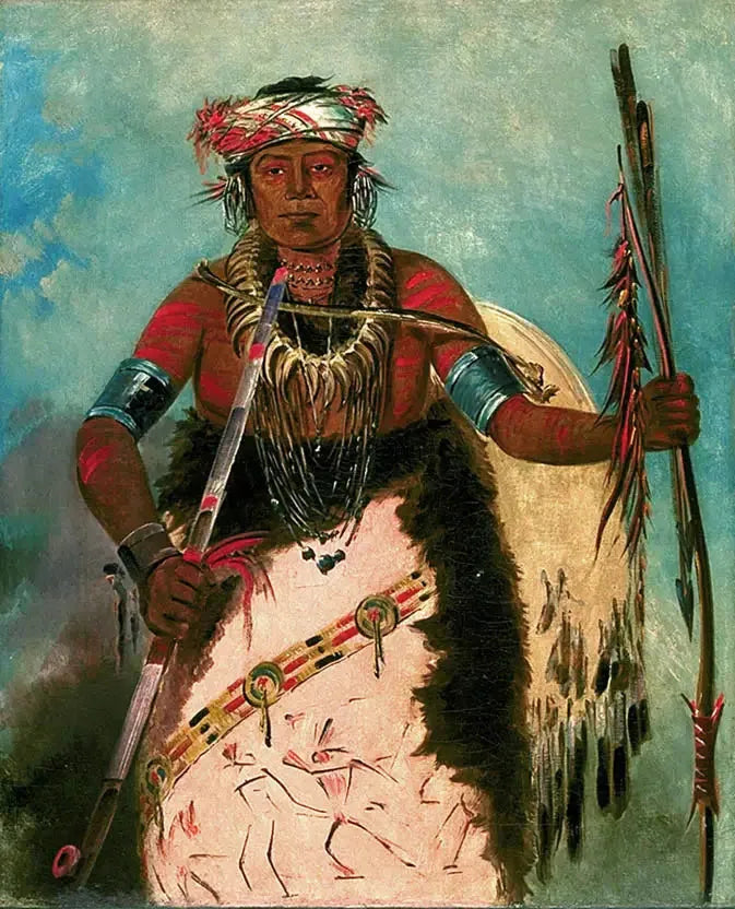 Notch-ee-níng-a, Sans Cœur, (Nuage Blanc olarak adlandırılır), Kabile Şefi - George Catlin