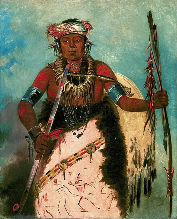 Notch-ee-níng-a, Sans Cœur, (Nuage Blanc olarak adlandırılır), Kabile Şefi - George Catlin