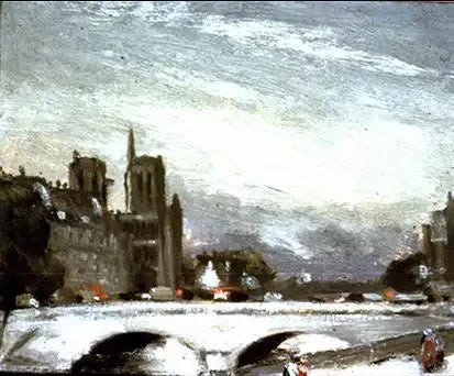 Notre Dame ve Seine - Robert Henri