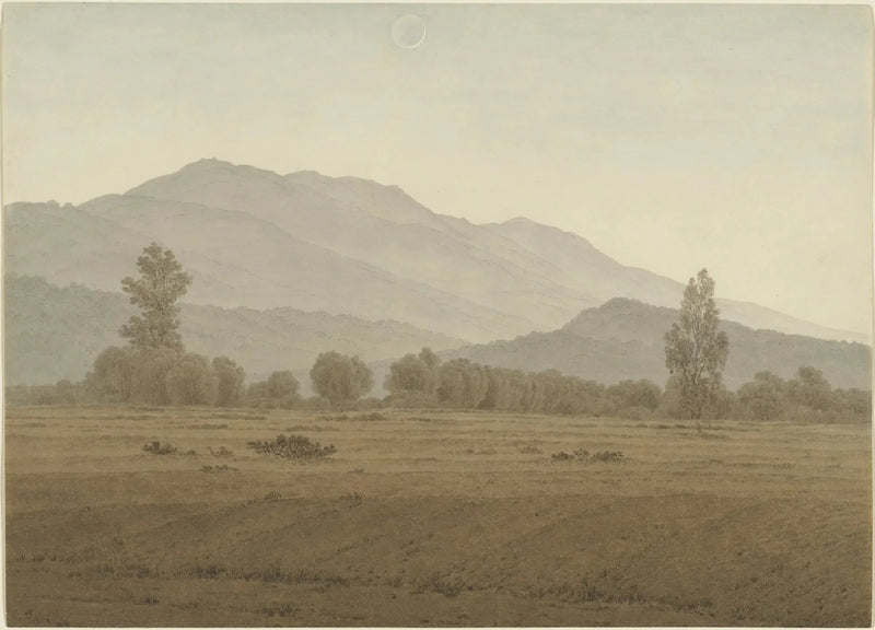 Dev Dağlar Üzerinde Yeni Ay - Caspar David Friedrich